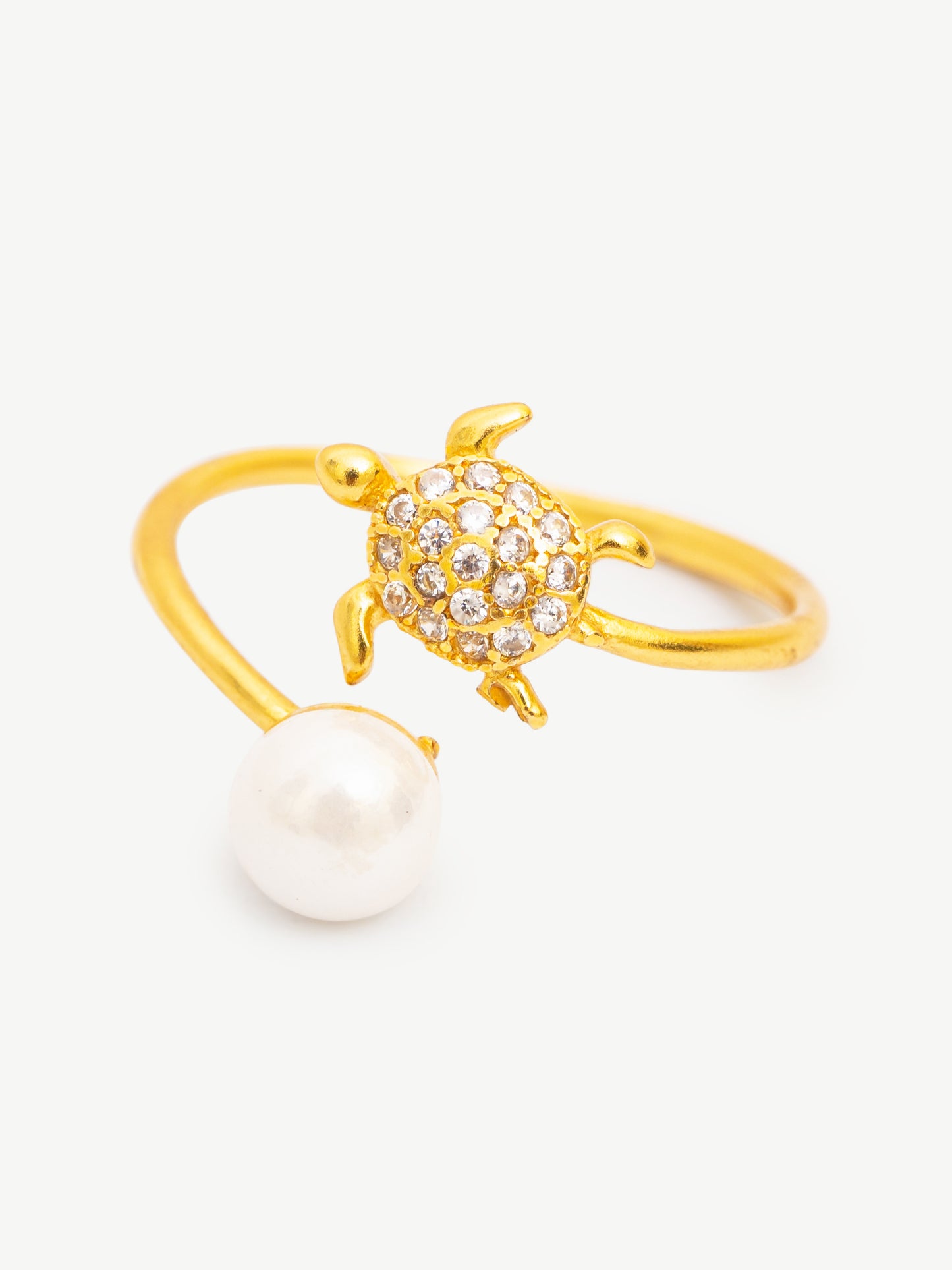 Turtle Pearl Ring