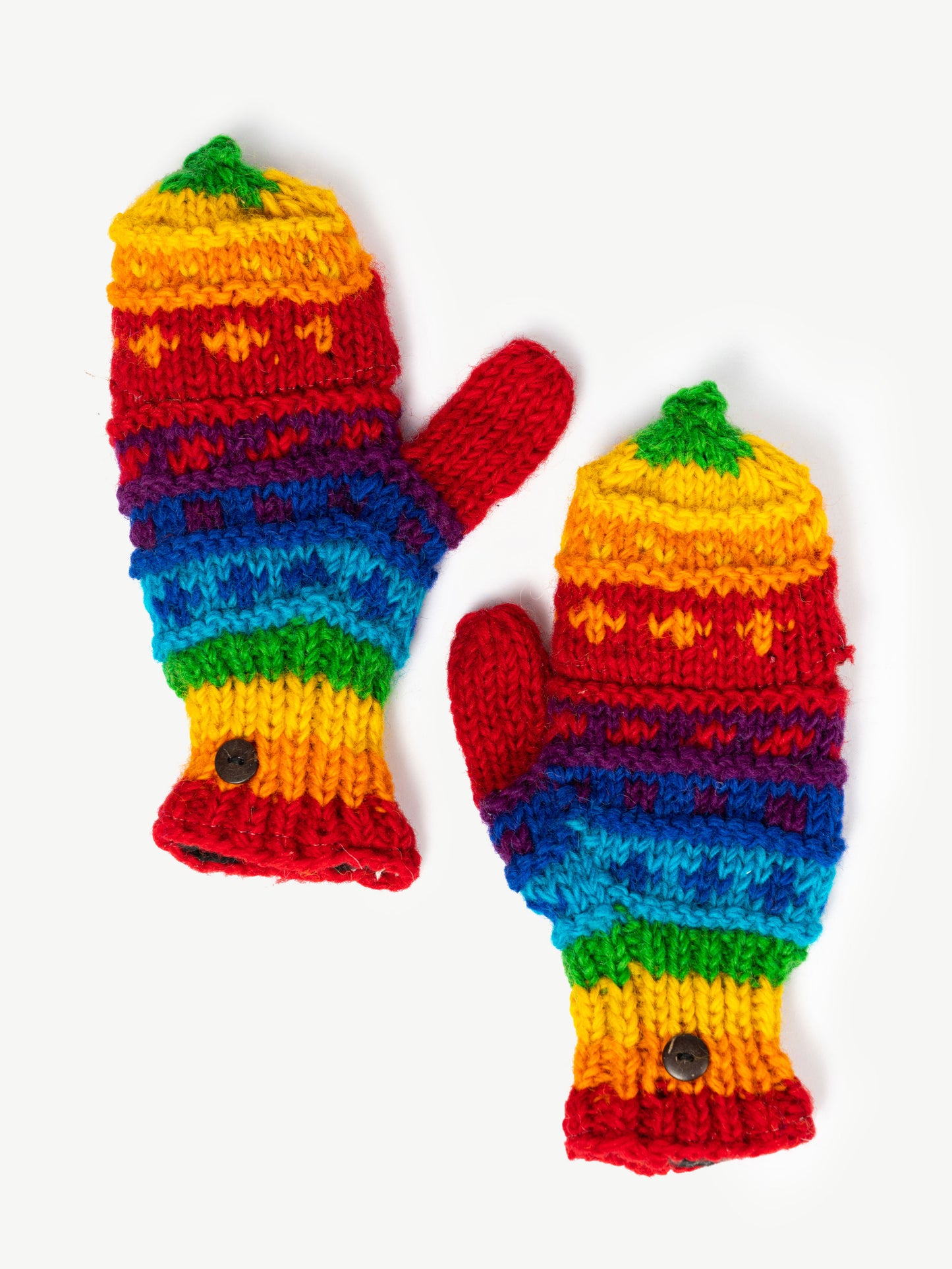 Rainbow Handmade Woolen Mittens/Gloves