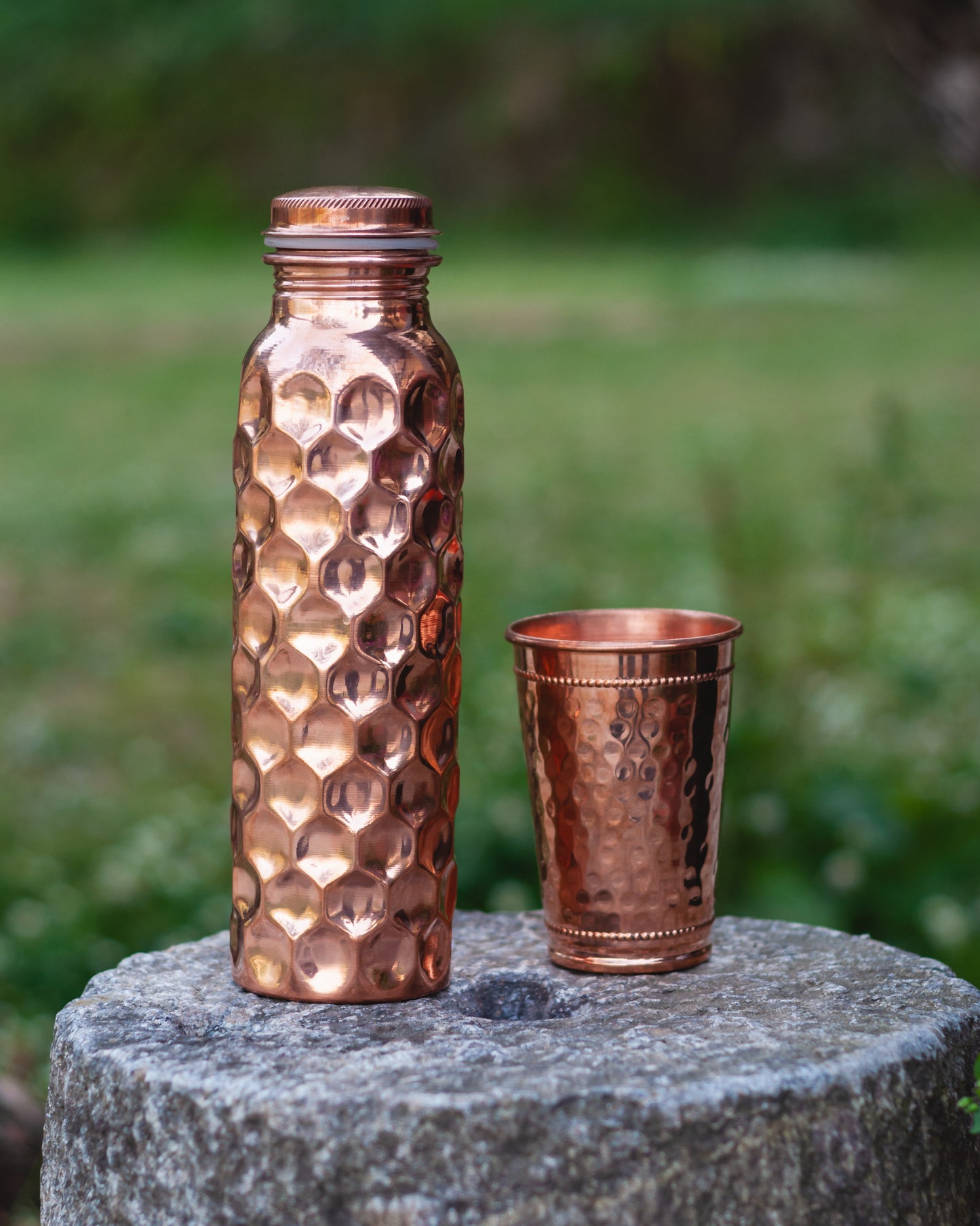 Hammered Copper Glass