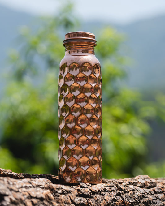 Honeycomb Copper Bottle (Restocked)